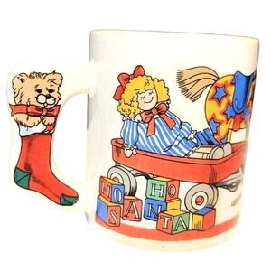 The Love Mug Inc Ho Ho Santa Christmas Cup Toys Stocking Handle Train Bear Dolls